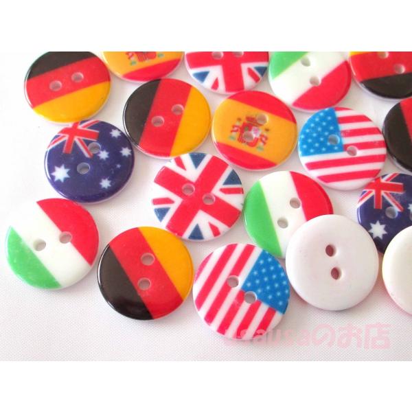 ボタン 可愛い国旗模様のボタン 18mm 6種類 30個セット アメリカ イギリス スペイン イタリア ドイツ オーストラリア Usausaのお店 090 Buyee 日本代购平台 产品购物网站大全 Buyee一站式代购 Bot Online