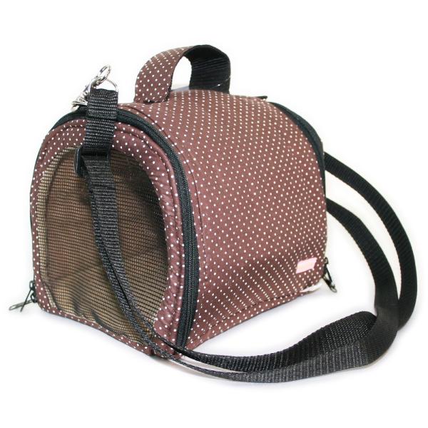 スモールアニマル用におしゃれで楽しいミニサイズキャリーバッグ。両面ジッパーだからお手入れや取り出しが簡単♪中にはカイロが入れられる小さなポケットが付いています。ちょっとしたおでかけに便利です。【サイズ】幅約１７ｃｍ　奥行約１７ｃｍ　高さ約１...