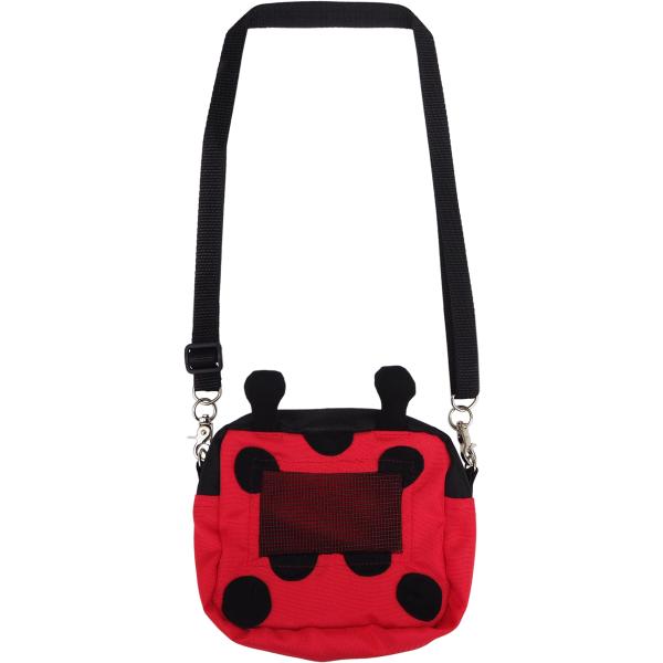 ワイドポーチにかわいい虫さんのモチーフか登場。赤色の水玉が元気なてんとうむしです。マチガ広く、ワイドな作りで生体の出し入れがしやすく使いやすい！外側はお手入れしやすいナイロン生地で内側は生体に優しいボア生地です。【サイズ】幅約１６ｃｍ奥行き...