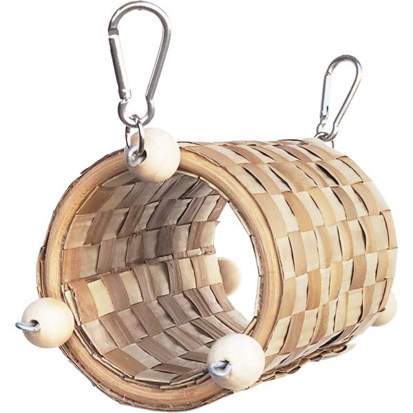 天然素材を組み合わせた楽しいトンネル。スモールアニマルにピッタリのアスレチックです。【サイズ】直径：約１０ｃｍ奥行：約２１ｃｍ取り付け部分：約５ｃｍ【原材料】天然木、ココナッツリーフ【原産国】フィリピン【販売元】レインボー　大阪府摂津市商品...