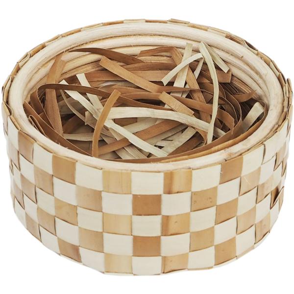 スモールアニマルにピッタリの天然素材を組み合わせた楽しいベッドです。【サイズ】直径約１６ｃｍ高さ約７ｃｍ【原材料】天然木、ココナッツリーフ【原産国】フィリピン【販売元】レインボー　大阪府摂津市商品の色、柄、素材等は予告なく変更する場合があり...