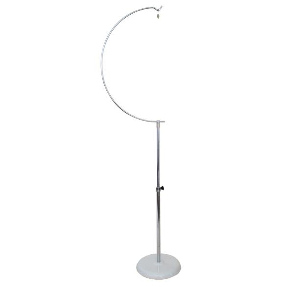 「半月スタンド大」はＨＯＥＩ丸かごを掛けてご使用できるスタンドです。※弓部分側のフック状の部分は製造工程上メッキ加工の際に焼痕が発生するため、色合い修正剤を塗布しています。【サイズ】５４０ × ３２０ × １７５５ 〜 １８６０ｍｍ【適応ケ...