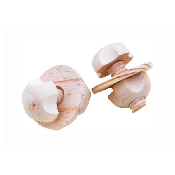 ネジも安心。１００％天然木製です。凸ステップ、フルハウス、キューブハウスなどを連結する際に使用できます。おもちゃをケージに固定したい時などにも使える、マルチな木のネジです。フルハウス、キューブハウス、チモシースタンド、フードフィーダー、がじ...