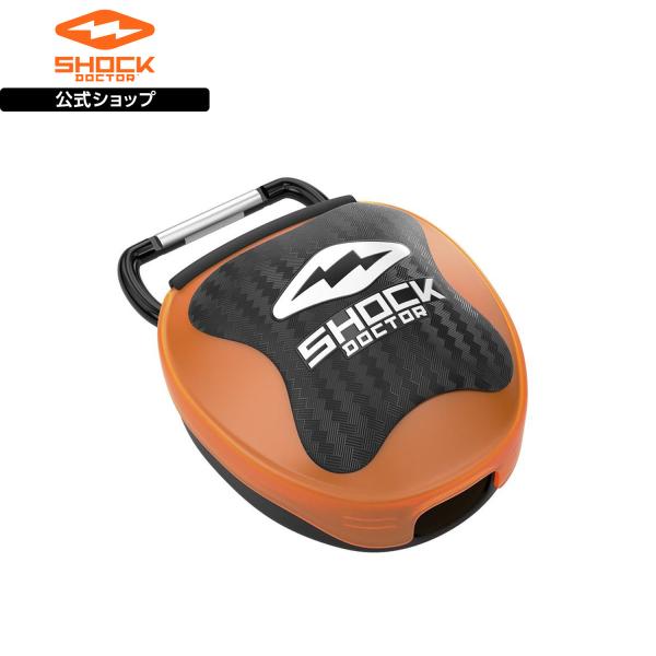 ShockDoctor マウスガードケース 100 モデル ケース 収納 ボックス 通気性ベンチレーション 通気性 耐久性 ドリップスロット付き カラビナクリップ付き マウスガード リップガード対応 清潔保管 スポーツアクセサリー 正規品
