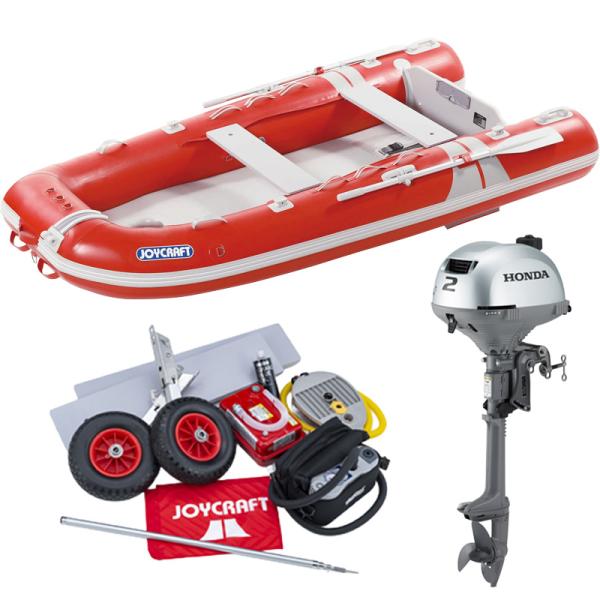 船首に向かってチューブ径が細くなるテーパードデザインが特徴的。ただ美しいだけでなく、走りにも影響を与え、安定感が得られるデザインです。JEXより少し小型なモデルですが、その分取り回しがよく、ワイドタイプは広い船内スペースも備わります。 高い...