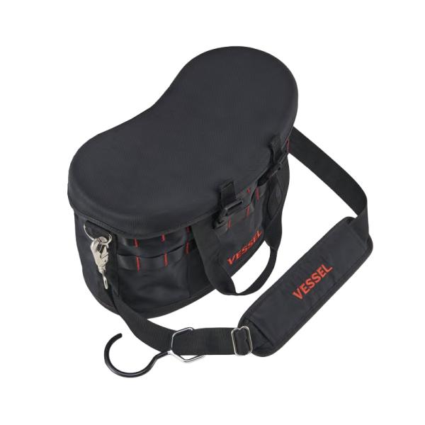 道具袋 タフフィットバケツ Mサイズ 蓋つき TBK-300F 腰袋 工具 ケース 工具差し プロ仕様 VESSEL ベッセル Y善D