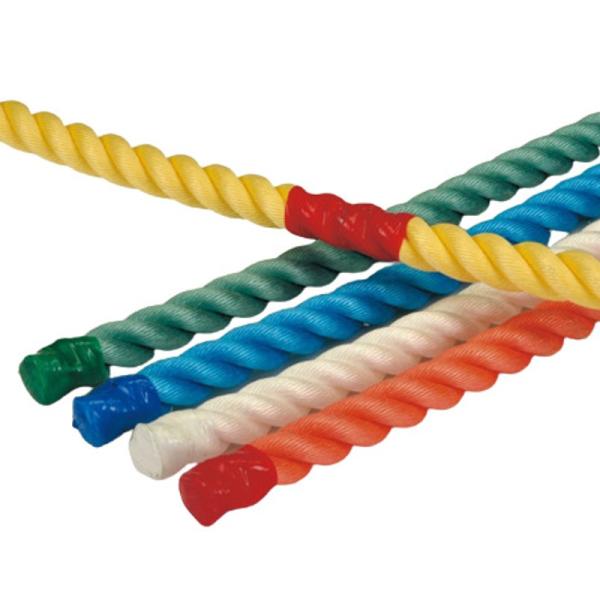 重たい棒引きもロープなら軽くて引っ張りやすい。ロープの上をバランスをとって歩くゲームもできる、品　番：EKA423サイズ：直径30mm×長さ3m重　量：1.4kg/本材　質：ポリプロピレンカラー：白、赤、青、黄、緑生産国：日本入　数：5本1...
