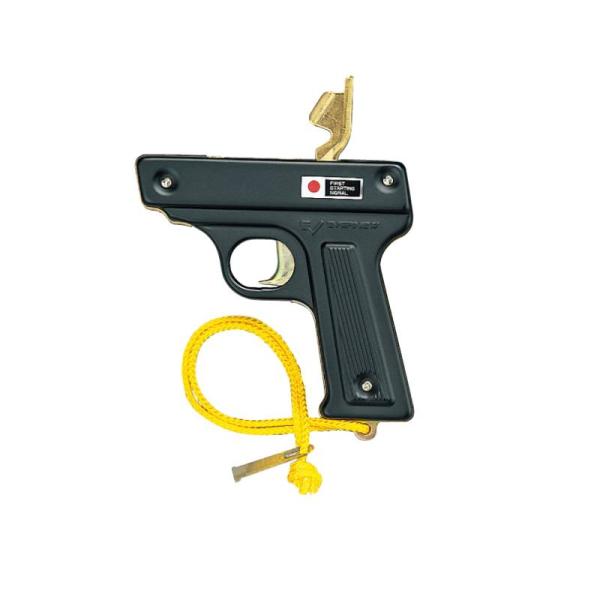 日本初のスタート用信号器はエバニューが開発売れ筋の単発タイプ品　番：EGA202サイズ：長さ14cm×高さ14cm重　量：400g/丁材　質：本体：スチール　受皿・撃鉄：真鍮合金付属品：クリーナー生産国：日本入　数：2丁1組単発式