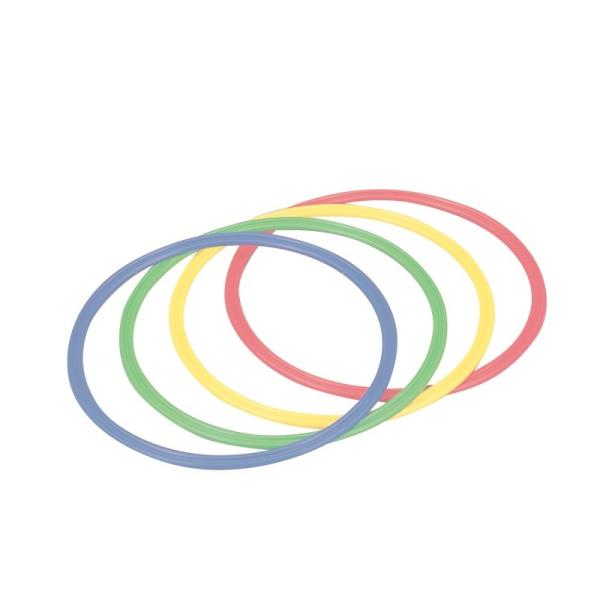 平型だから踏んでもバランスを崩し難く安心して遊べる。S・M・L・3サイズを揃えれば楽しさが更に広がります。品　番：ETE122サイズ：外径：48.5cm　内径：44.5cm　リング幅：2cm　厚さ：0.9cm重　量：150g/本材　質：ポリ...