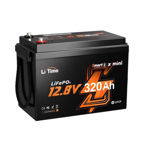 バッテリー LiTime 12V 320Ah Mini Bluetooth付きリン酸鉄リチウムイオンバッテリー L12V320-200-MINI-BT-4-A130 電池 アウトドア リタイム Li Time 代引不可