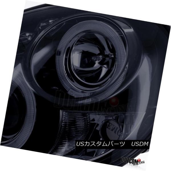 ヘッドライト 2002-2003年の光沢ブラックスバルインプレッサWRXデュアルヘイロープロジェクターLEDヘッドライト Glossy