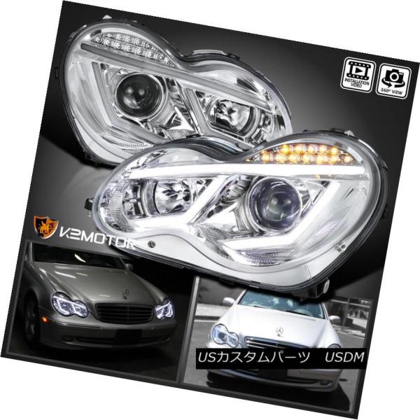 ヘッドライト 2001-2007 Mercedes Benz W203 CクラスLED DRLストリップ