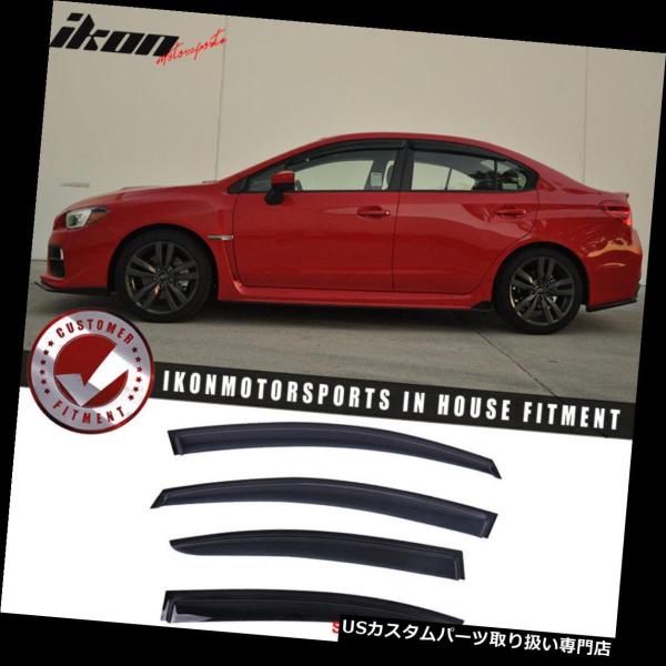 USベントバイザー、ドアバイザー 15-18スバルWRX STI 12-15インプレッサアクリルウィンドウバイザー4本入り  Fits