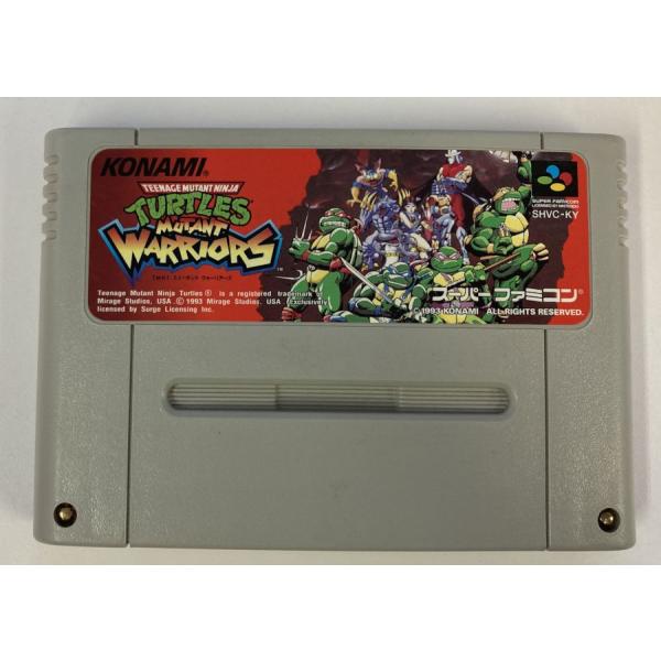 ■タイトルSFC T.M.N.T ミュータントウォーリアーズ■商品名スーパーファミコンソフト(ソフトのみ)■商品状態ソフト：可箱：無し説明書：無し■その他