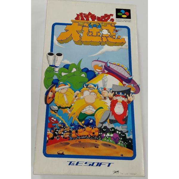 【中古】SFC バイキングの大迷惑＊スーパーファミコンソフト(箱説付)