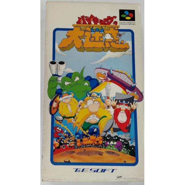 【中古】SFC バイキングの大迷惑＊スーパーファミコンソフト(箱説付)