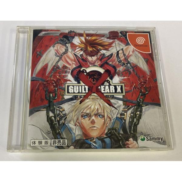 ■タイトルDC GUILTY GEAR X 体験版■商品名ドリームキャストソフト(箱説付)■商品状態ソフト：可箱：可説明書：可（しみあり）■その他