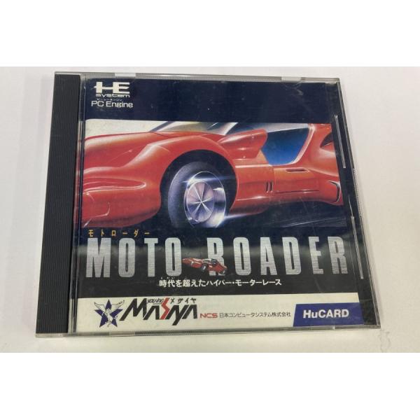 ■タイトルPCE モトローダー■商品名PCエンジンソフト(箱説付)■商品状態ソフト：良い箱：難あり（欠け）説明書：難あり（ホチキスに錆）■その他はがき付き