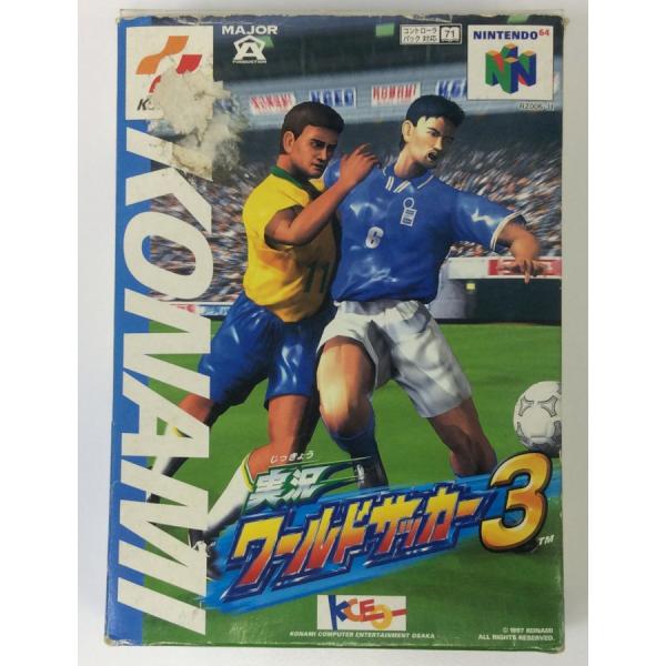 ■タイトルN64 実況ワールドサッカー3■商品名ニンテンドウ64ソフト(箱説付)■商品状態ソフト：難あり箱：難あり（シール跡、破れ）説明書：難あり■その他