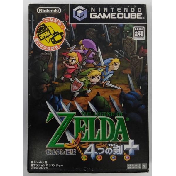 ■タイトルGC ゼルダの伝説 4つの剣+■商品名ゲームキューブソフト(箱説付)■商品状態ソフト：可（傷あり）箱：可説明書：可■その他ソフト単品（外箱、ケーブル欠品）