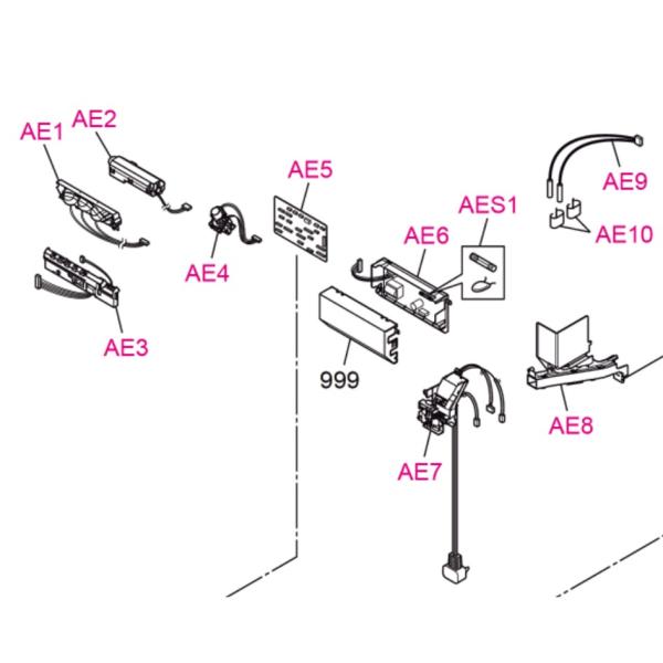パナソニック　エアコン　CS-XS287C-W用　制御基板(制御側)　部品番号：ACRA73C0903X3　※ACRA73C09030Xの後継品です。　《図：AE5》