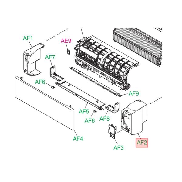 パナソニック Panasonic エアコン CS-EX221D-W用 前面グリル（右側用