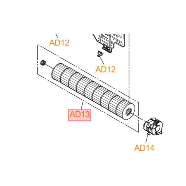 パナソニック エアコン用 クロスフローファン 部品番号：ACRH02C01200