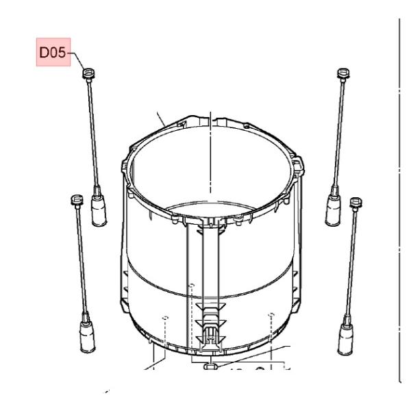 Panasonic（パナソニック） 洗濯乾燥機用 防振吊棒 サスペンション 4本