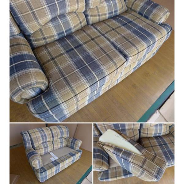 カントリー 家具 カフェ 2人掛け ソファ チェック柄 7650 HARRISON DENIM Alicia 2946 England