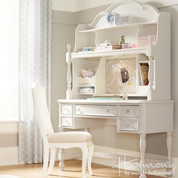 デスク&ハッチ 4910 Harmony アンティーク調 白家具 姫系 デスク&ハッチ 4910 Harmony アンティーク調 白家具 姫系