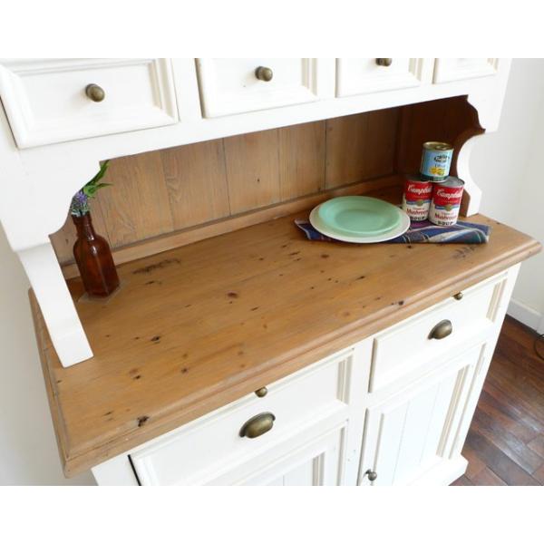 パイン カップボード フレンチ ホワイト カントリー 無垢材 食器棚 フレンチ カントリー アンティーク調 おしゃれ 食器棚 レンジ台 Cd021 白 ドリフト ホワイト Pgt キャビネット Pgt716 輸入家具アウトレット Usfurniture 人気沸騰抜群