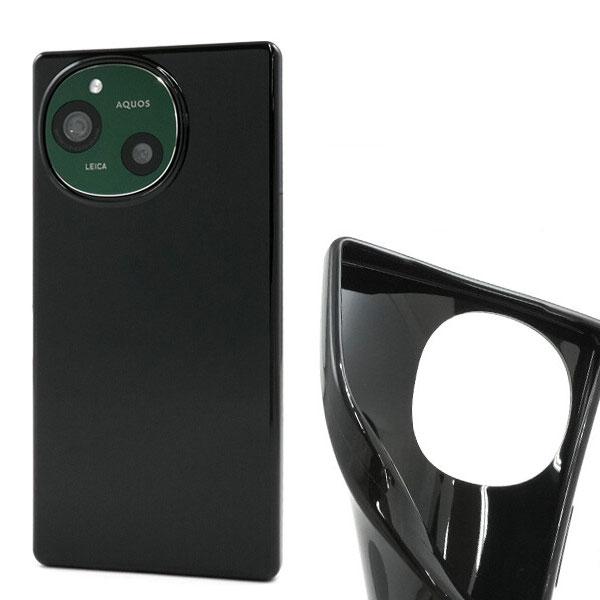AQUOS R9ケース ブラック スマホケース 耐衝撃ケース ソフトケース