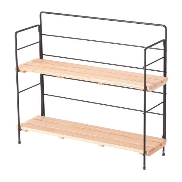 開いてパタッとのせるだけ！高さ調整可能な折りたたみラック全体：幅345 × 奥行105 × 高さ295耐荷重(棚板1枚)：0.5kg