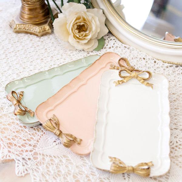 ディスプレイトレー ジュエリートレー クリーム アンティーク調