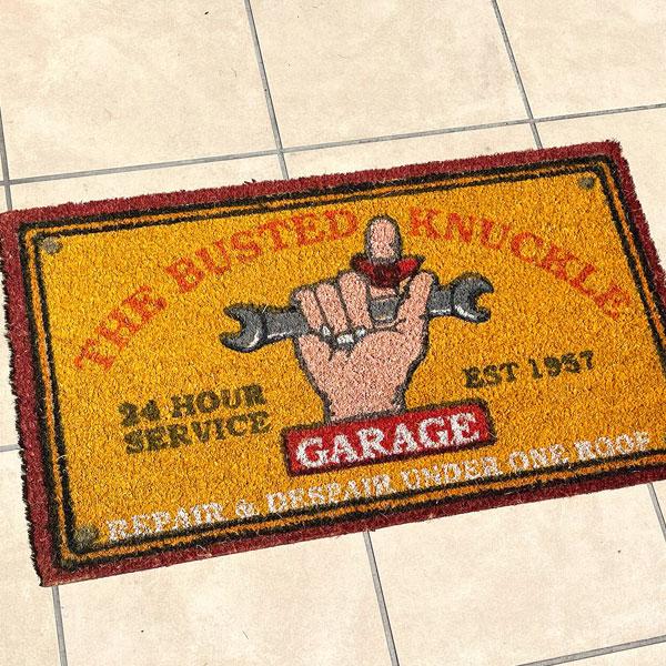ガレージ 玄関マット 屋外用 おしゃれ Coir mat コイヤーマット ウェルカム 玄関マット GARAGE おしゃれ