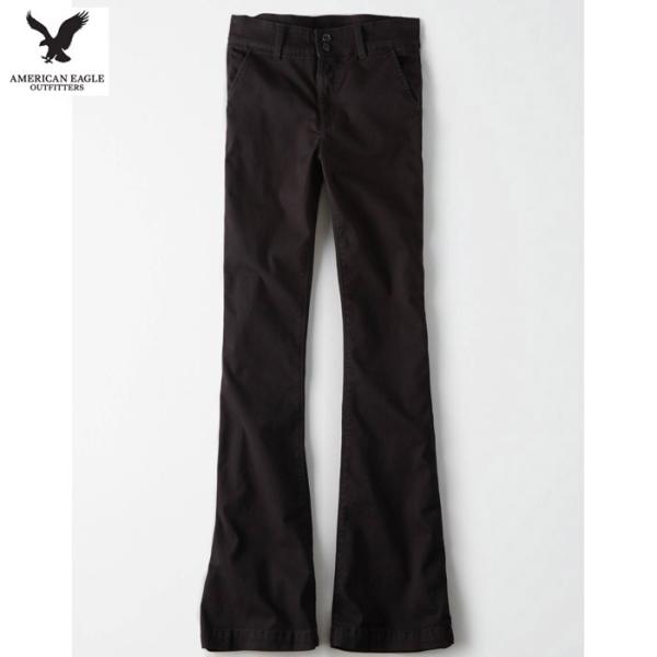 アメリカンイーグル レディース オニキスブラック フレアパンツ ハイウエスト Www Aqua Pur Ro
