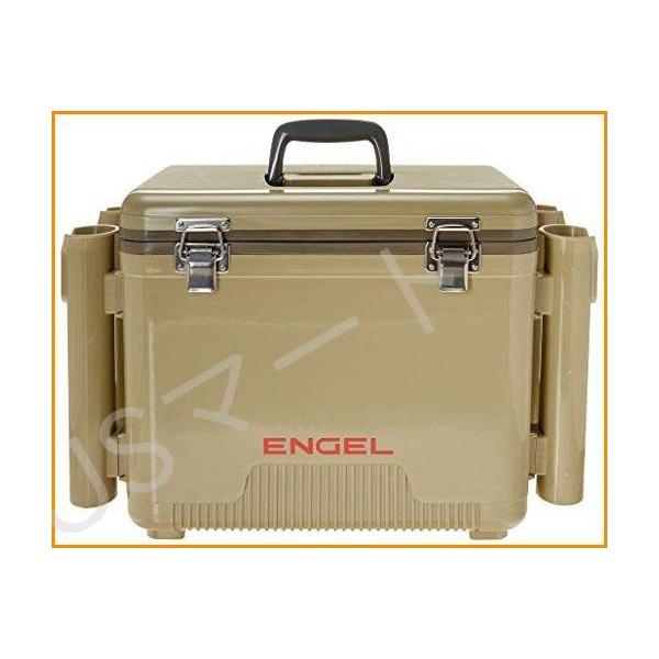 Engel Cooler/Dry Box with 4 Rod Hオールドers - 19 Qt - Tan 