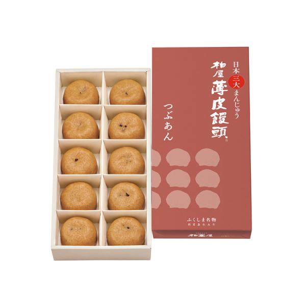柏屋薄皮饅頭つぶあん 10個入 ふくしまプライド 体感キャンペーン その他 対象商品 柏屋オンラインショップyahoo 店 通販 Yahoo ショッピング