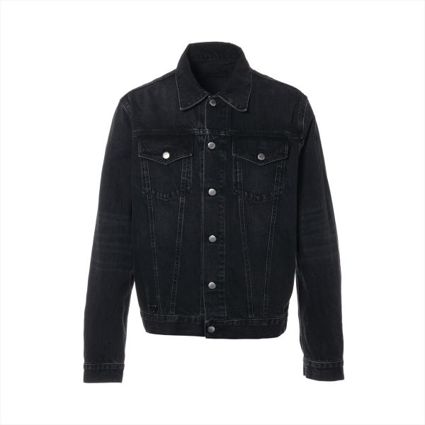プラダ 23SS コットン デニムジャケット XL メンズ ブラック プラダ 23SS コットン デニムジャケット XL メンズ ブラック