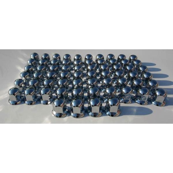 ○新基準 ISOホイール用 特価 ステンレスメッキナットキャップ 64個