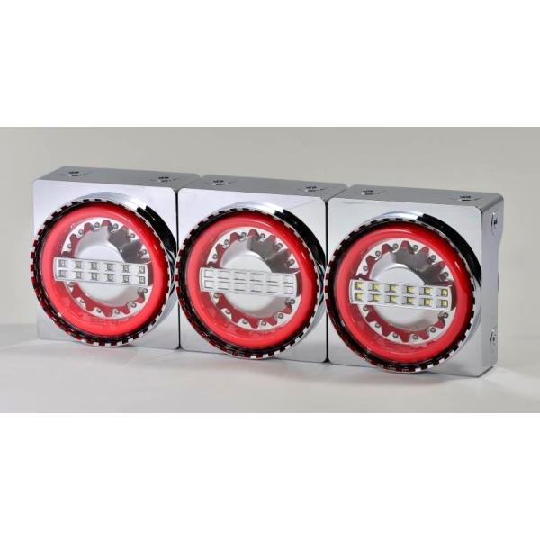 日本ボデーパーツ工業 JB丸型LEDテールランプ3連バックランプ付