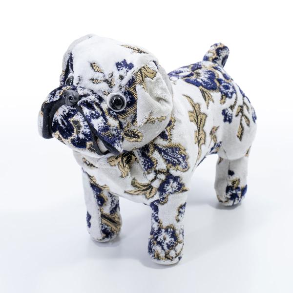 トールペイント作品〈 犬のぬいぐるみ〉♦︎送料込み♦︎ 金華山 マドンナ 【ブルドッグ】ホワイト ぬいぐるみ 300mm×380mm