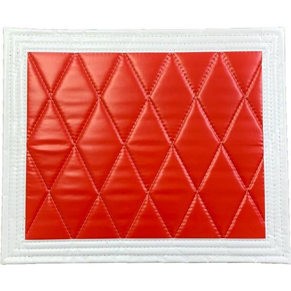 トラック　泥除け　北斗　750×450 レッド/ホワイト　新品 北斗 泥除け【スタンダード】 横500mm×縦750mm 生地厚9mm : トラック