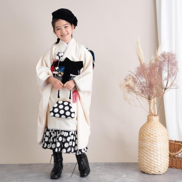 お買い得品♡七五三　7歳　女の子　セット　一式　白系　レトロ 七五三 着物 7歳 フルセット 購入 販売「水色地に白の花柄