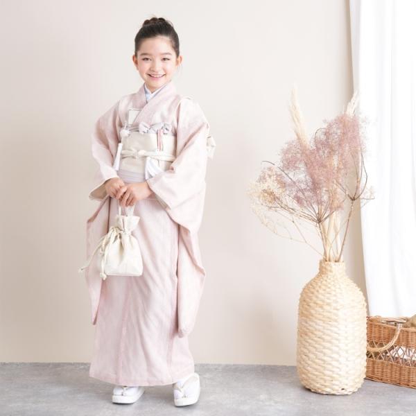 レンタル 七五三 着物 7歳 女の子 utatane レトロ レース ピンク系