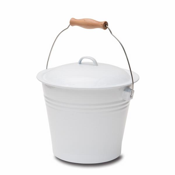 ホーロー製レトロ バケツ型容器 日本ホーロー工業 　　　　薔薇柄(新品-未使用) ホーロー製レトロ バケツ型容器 日本ホーロー工業 薔薇柄(新品