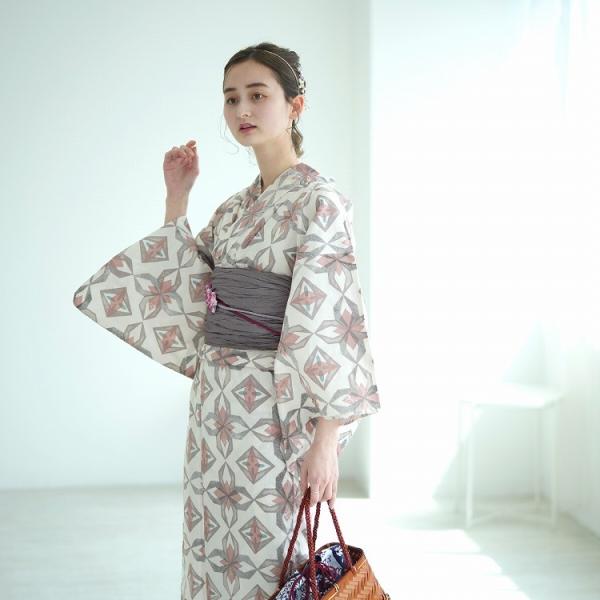 安い 特売 ３点セット 黒 白 浴衣 浴衣 日本製生地 幾何学 帯 国内染色 和歌山染工 下駄 レディース モダンアンテナ ミント フリーサイズ ニコアンティーク グレー Niktd 在庫有 即納可 Ventures Com My