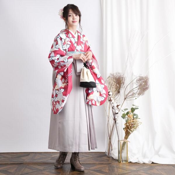 袴 リサイクル着物セット販売 2尺袖着物 袴 2点セット 華やか 可愛い 