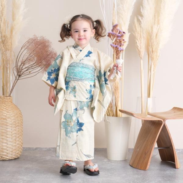 浴衣セット 子供 女の子 浴衣 2歳 3歳 4歳 5歳 6歳 7歳 8歳 9歳 10歳 11歳 12歳 13歳 14歳 15歳 夏 結び帯 帯止め 巾着袋 セット 和装 和服 お祭り Ethf トヨワストア 通販 カプリィ着物美人 女の子浴衣 帯