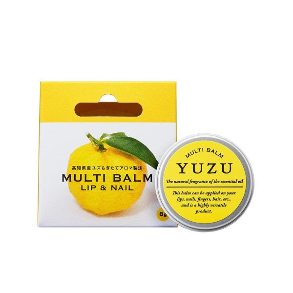リップバーム 缶 ゆず YUZU マルチバーム リップ＆ネイルバーム 8g プレゼント ギフト
